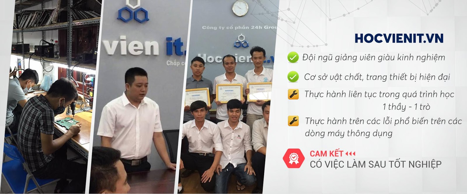 học viên học nghề sửa chữa máy tính