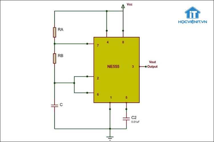 Mạch dao động dùng IC 555