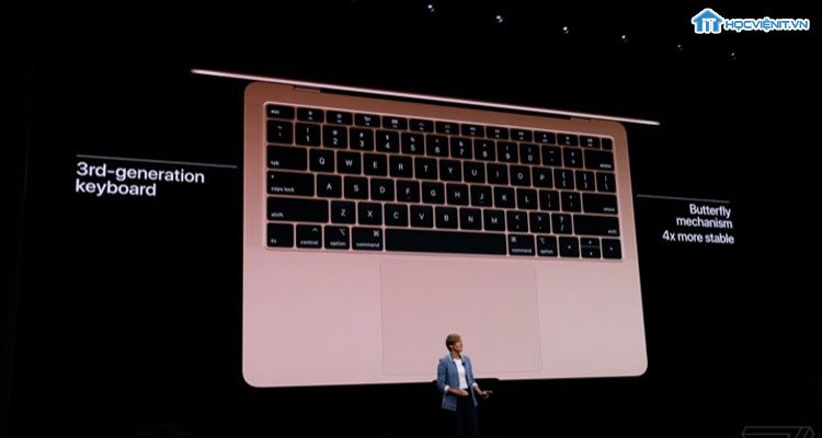 Macbook Air 2018 có bàn phím cơ chế Butterly thế hệ mới