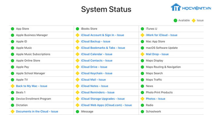 Một loạt các dịch vụ iCloud bị dừng hoạt động sau sự cố
