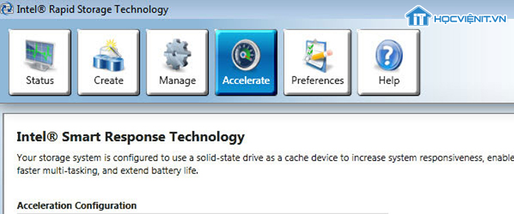 Công nghệ Intel Smart Response Công nghệ Intel Smart Response