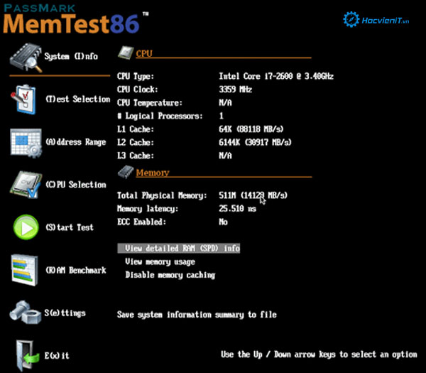 Phần mềm Memtest86 Phần mềm Memtest86