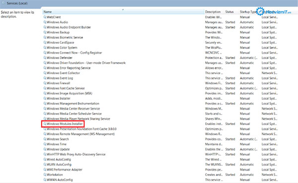 Windows Modules Installer Windows Modules Installer