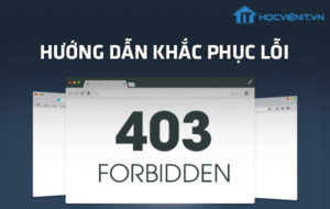 Hướng dẫn khắc phục lỗi 403 Forbidden