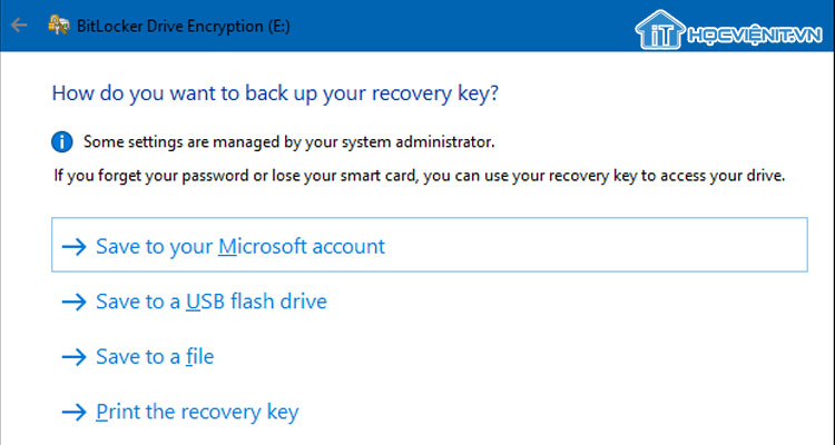 BitLocker tải khóa lên Microsoft