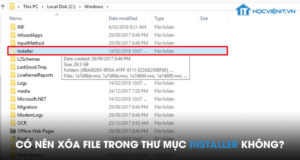 Có nên xóa file trong thư mục Installer không?