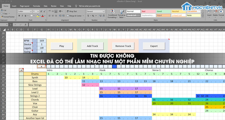 Tin được không: Excel đã có thể làm nhạc như một phần mềm chuyên nghiệp