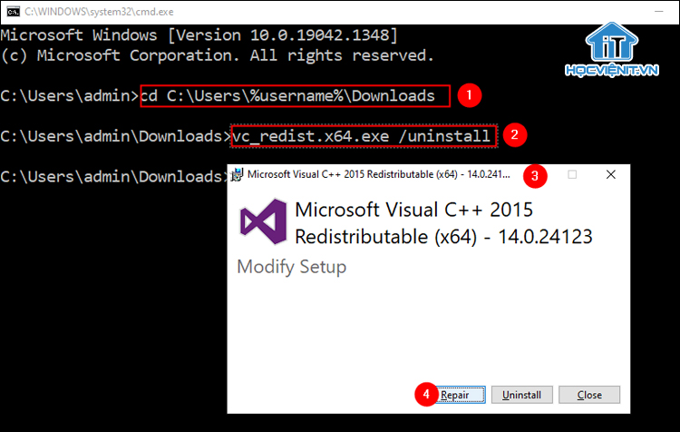 Sửa chữa trình cài đặt Visual C ++