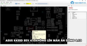 Sửa lỗi Asus k43sd rev 4.1 không lên màn ăn dòng 0.13