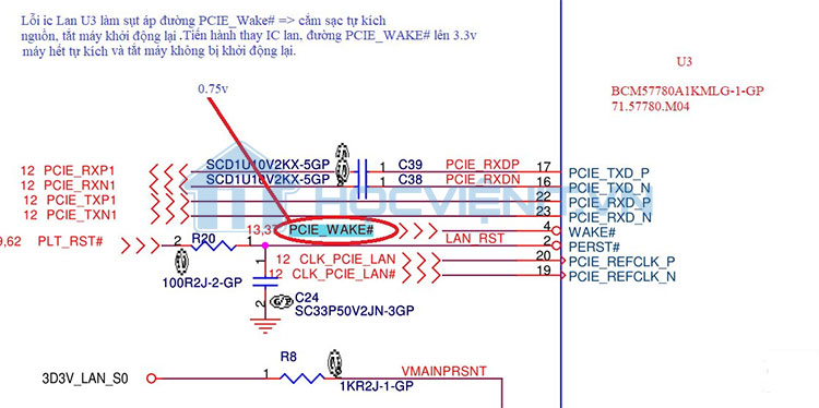 Pan Acer 4741 cắm sạc tự kích và tắt máy tự khởi động lại liên quan đến đường PCIE_WAKE#