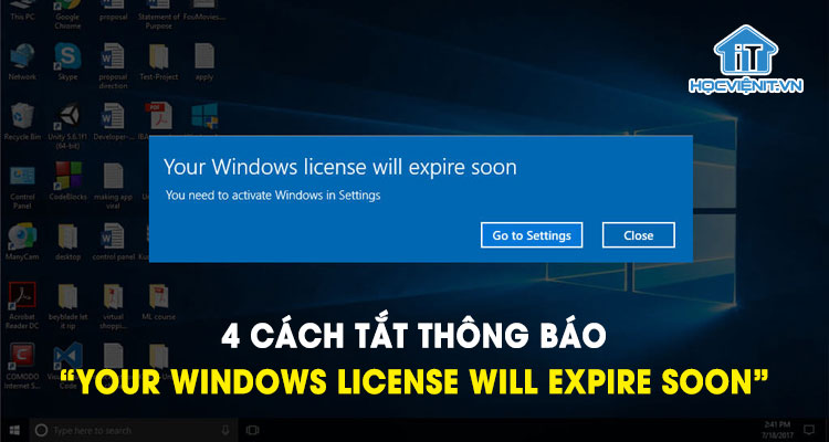 4 cách tắt thông báo “Your Windows license will expire soon”