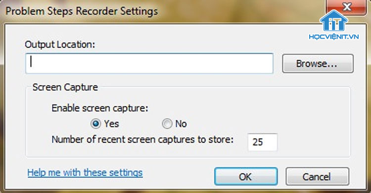 Cài đặt Problem Steps Recorder trên Windows