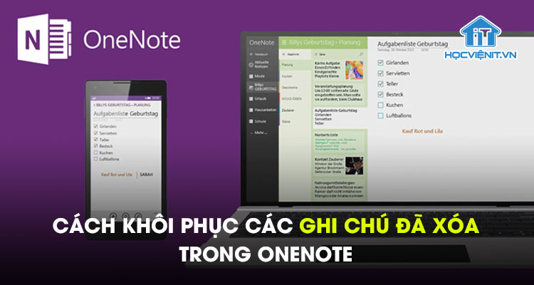 Cách khôi phục các ghi chú đã xóa trong OneNote