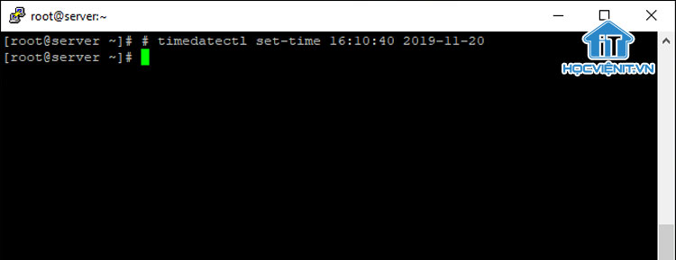 Lệnh thay đổi giờ trong Linux
