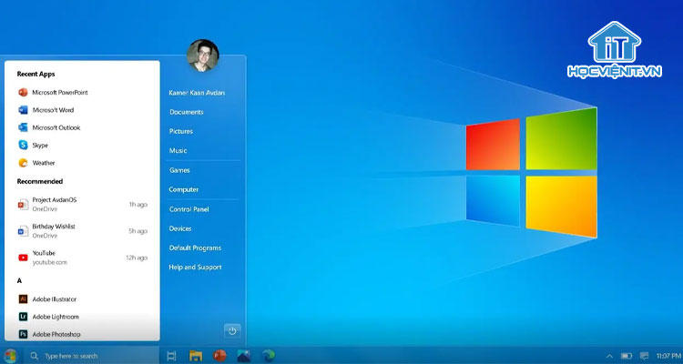 Giao diện hệ điều hành Windows 7