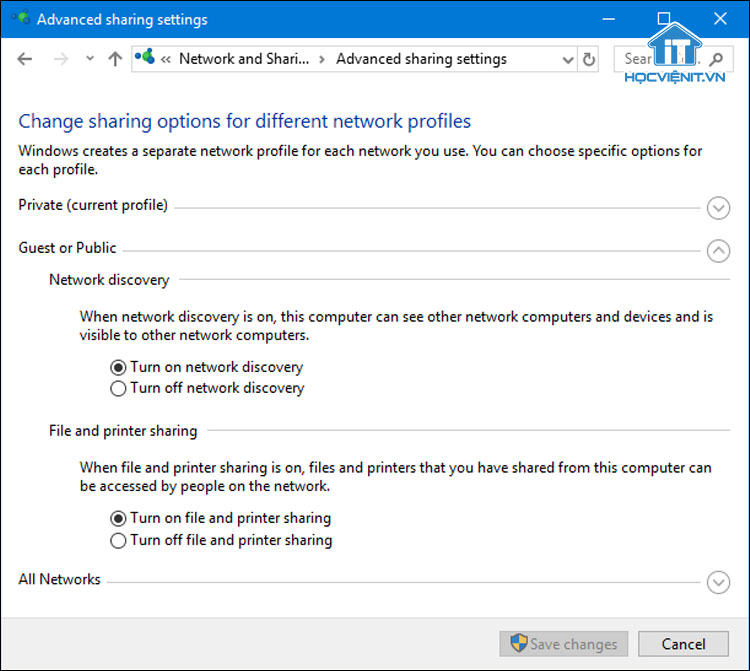 Sử dụng mạng LAN trên Windows 10 để chia sẻ file
