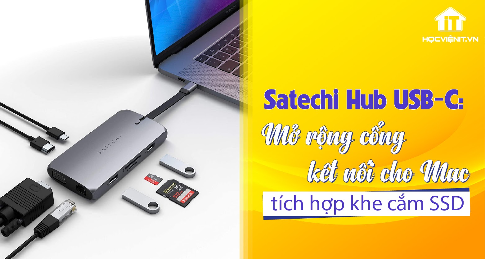 Satechi Hub USB-C cho  Mac mini được cập nhật thêm SSD M.2 SATA