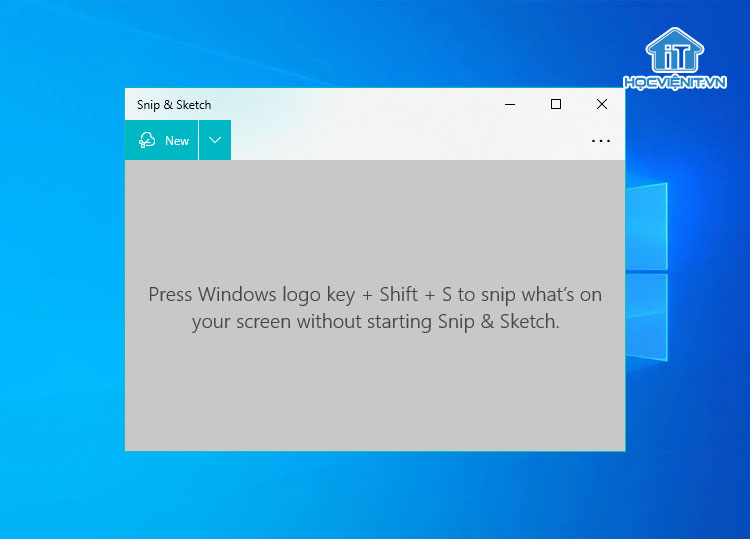Giao diện của Snip & Sketch trên Windows