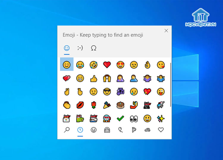 Khung emoji trên máy tính