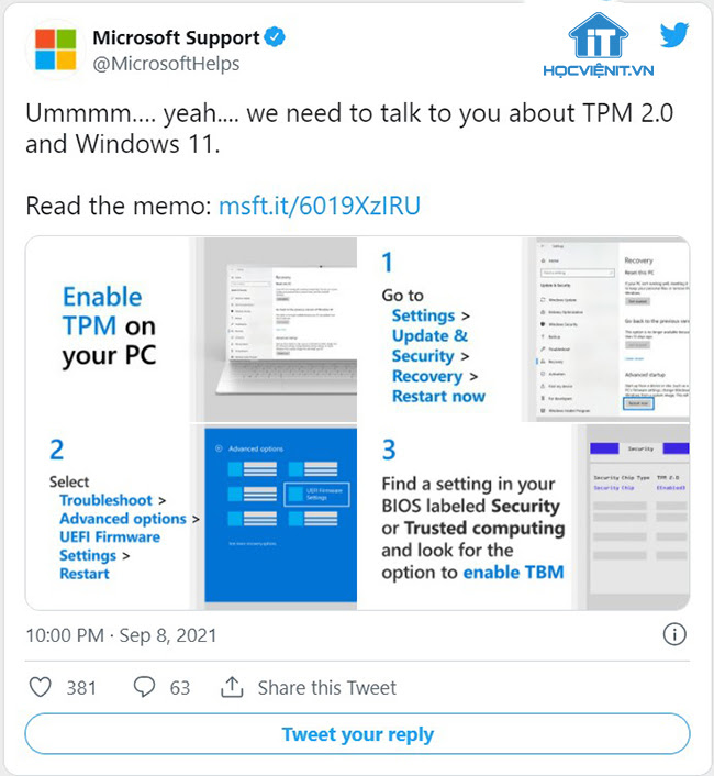 Tweet của Microsoft 