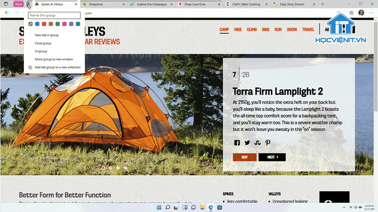 Microsoft Edge thêm tính năng nhóm tab
