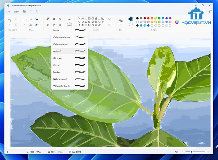 Giao diện Paint trên Windows 11 được thiết kế lại