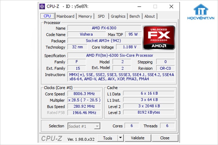 Chuyên gia đã cố gắng đẩy cả 6 nhân AMD FX-6300 lên 8 GHz