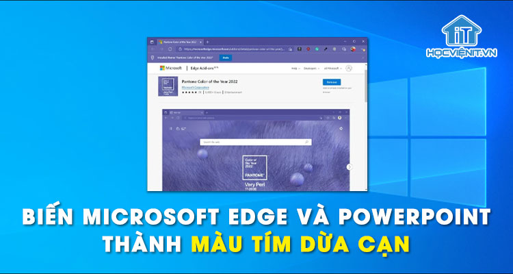 Biến Microsoft Edge và PowerPoint thành màu tím dừa cạn