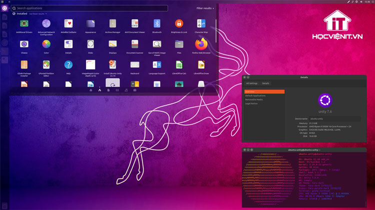 Giao diện hệ điều hành Ubuntu
