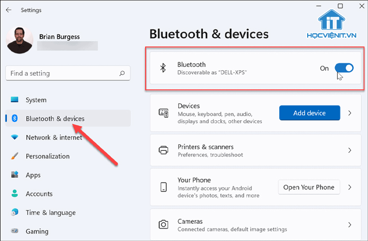 Bật Bluetooth trên Windows