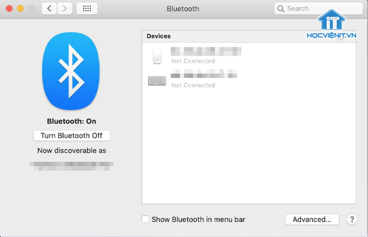 Bật Bluetooth trên macOS