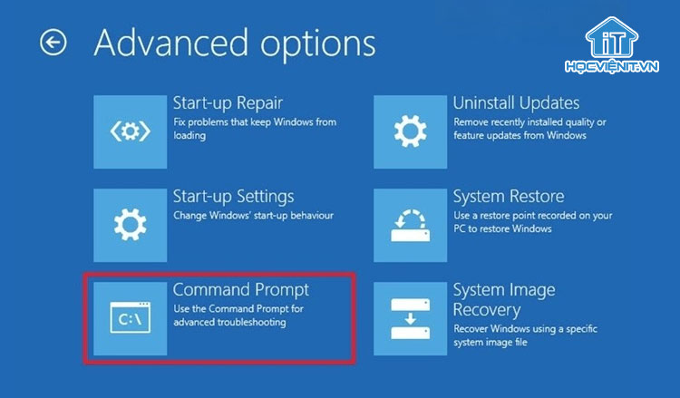 Sử dụng Command Prompt