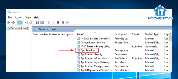 Click chuột phải vào AppReadiness và chọn Stop