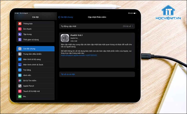 Cập nhật iOS trên iPad