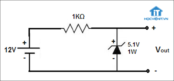 Mạch ổn áp dùng diode zener