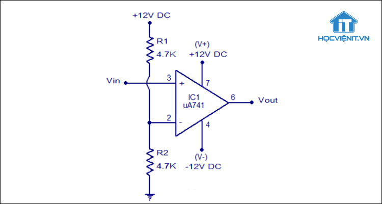 Mạch so sánh điện áp sử dụng uA741