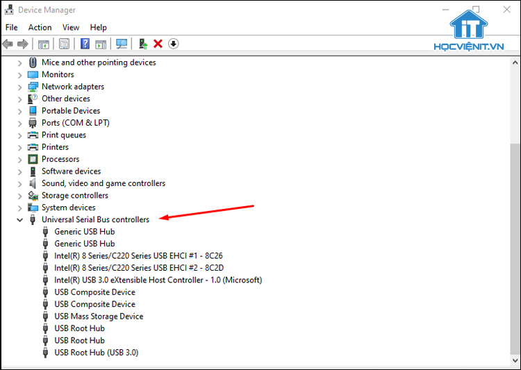 Cập nhật driver USB