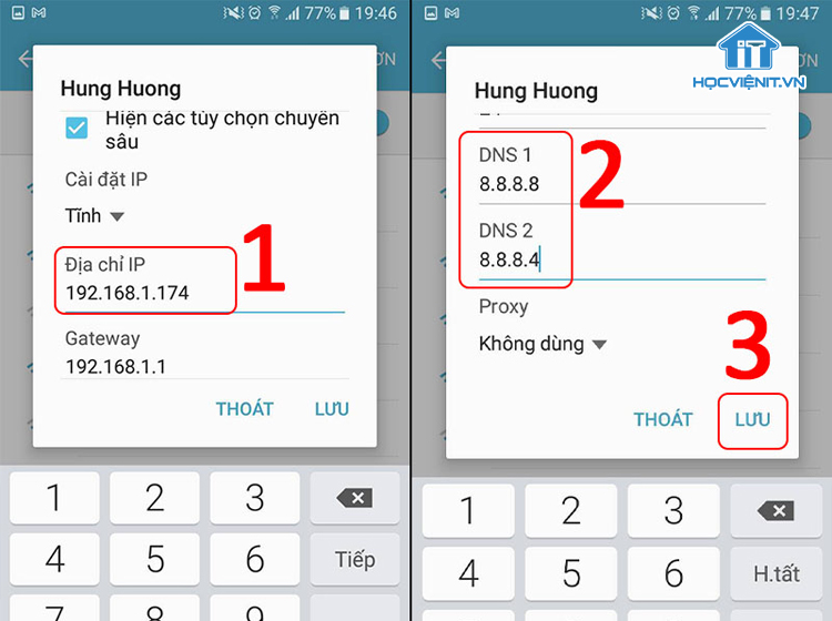 Thiết lập địa chỉ IP tĩnh