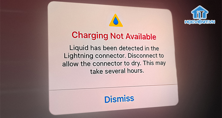 Cảnh báo Charging not available ở cổng Lightning