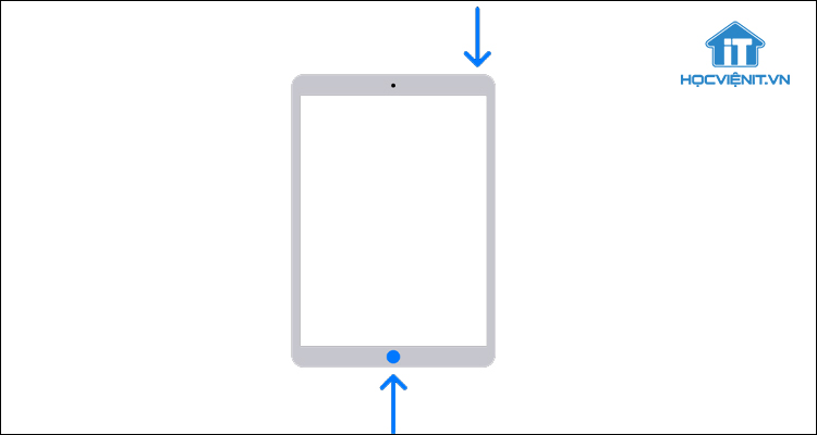 Reboot lại máy tính bảng iPad có nút Home