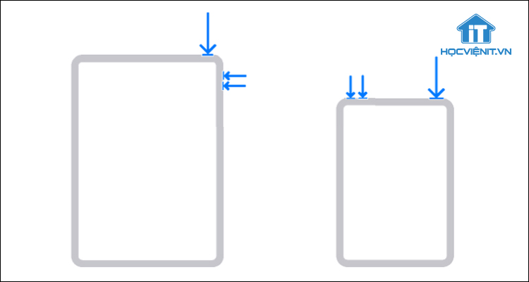 Reboot lại máy tính bảng iPad không có nút Home