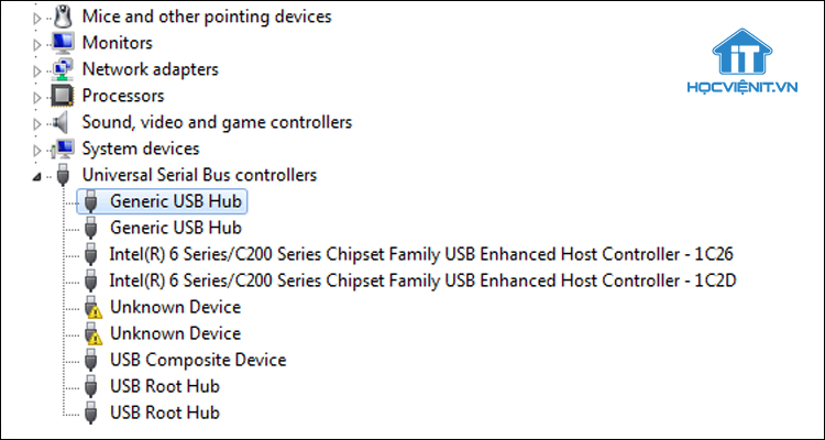 Mục Universal Serial Bus controllers