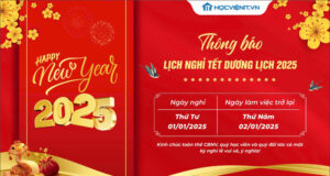 Lịch Nghỉ Tết Dương Lịch 2025 tại Học viện iT