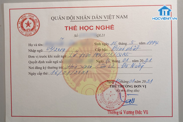 Thẻ học nghề