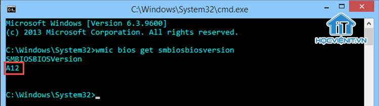 Kiểm tra phiên bản BIOS hiện tại