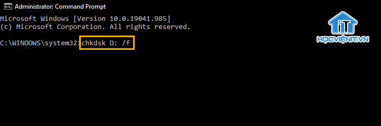 Lệnh CHKDSK